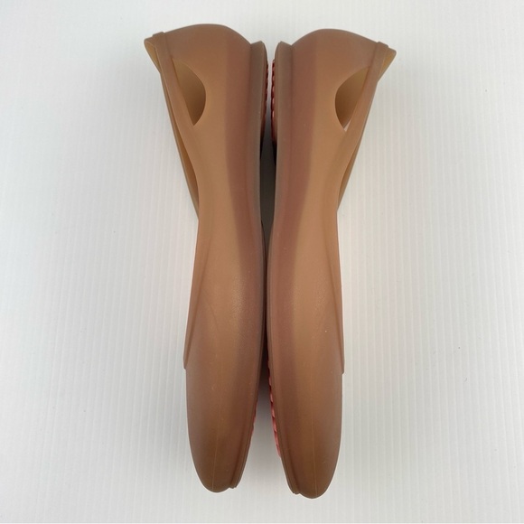 Crocs Rio Flats Ballet Flats Size 7W Pointed Toe Tan and Peach - Picture 5 of 10